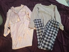 Womens Size Small Pajamas. 2 Sets Pink Leopard And Plaid