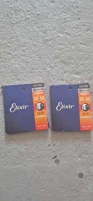 2x Elixir Electric Guitar Strings 10-52