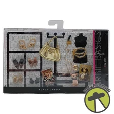Barbie Basics #02-001 Fashion Accessory Pack Gold & Black 2009 Mattel #R9929 New