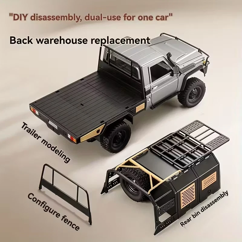2.4G Full Scale Pickup Short Truck 4WD Climbing Car RC Remote Control Toy - Image 4 of 4