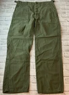 Vintage Military OG-107 Button Fly Sateen Trousers 36x29 Olive Green
