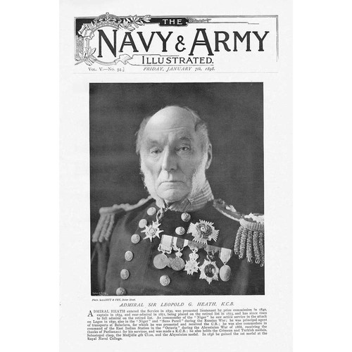 Admiral Sir Leopold G. Heath - Antique Print 1898