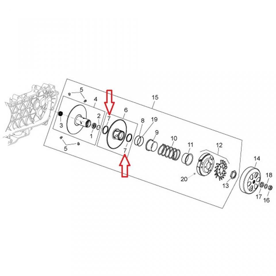 Joint spi moteur origine Piaggio 431089 pour scooter X10 125 ie