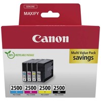Canon Druckerpatrone PGI-2500 Bk/C/M/Y Multipack Original Kombi-Pack Schwarz,