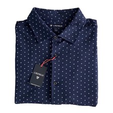 Daniel Cremieux Shirt Men's Large Short Sleeve Button-Up Supima Cotton Blue NEW