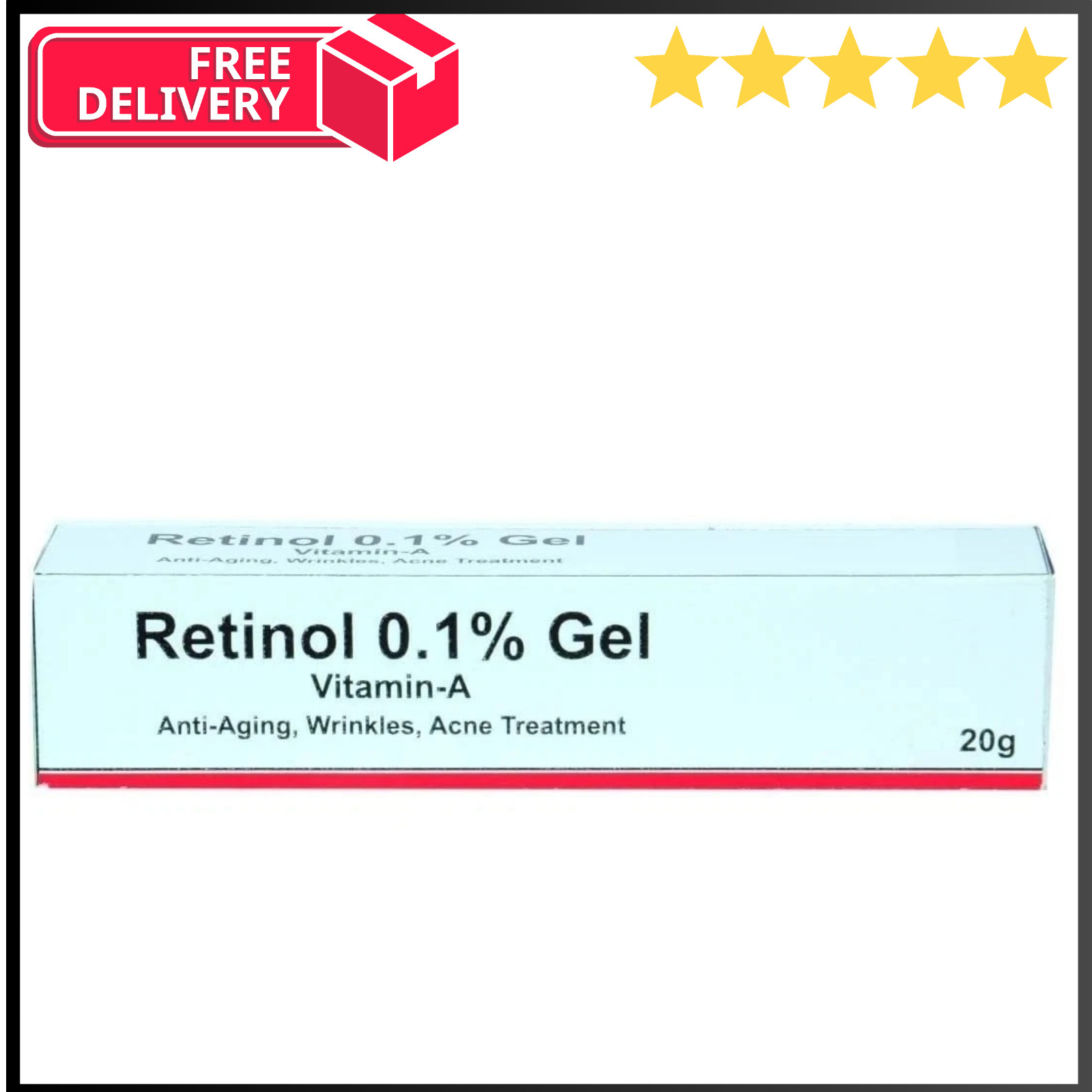 Retinol Gel 0.1 Vitamin a Repairs Fine Lines & Wrinkles, Scar Treatment, Age 20g