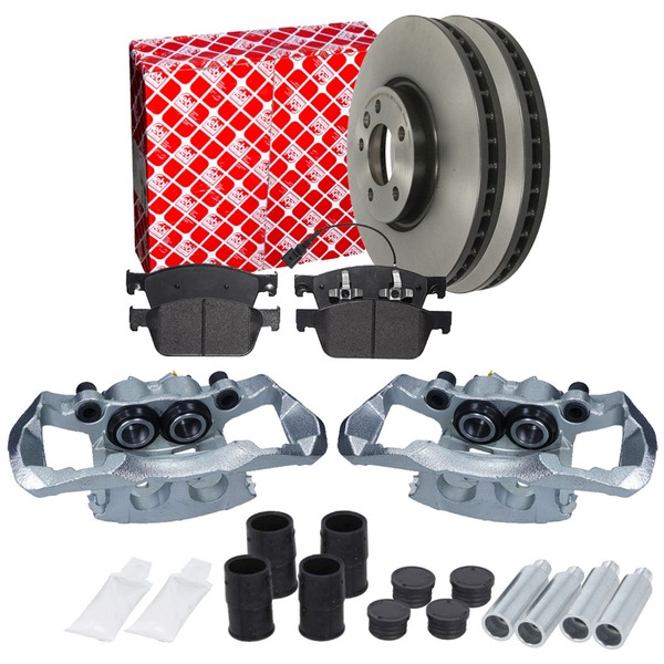 Febi Bremsscheiben 340Mm BeläGe Wako + Bremssattel Set Vorne FüR Transporter 5 6-image