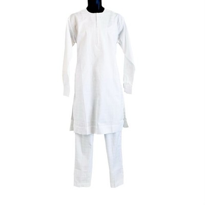 Nigerian White Senator Style Men Long Sleeve Shirt & Pants Two Piece Outfit ￼