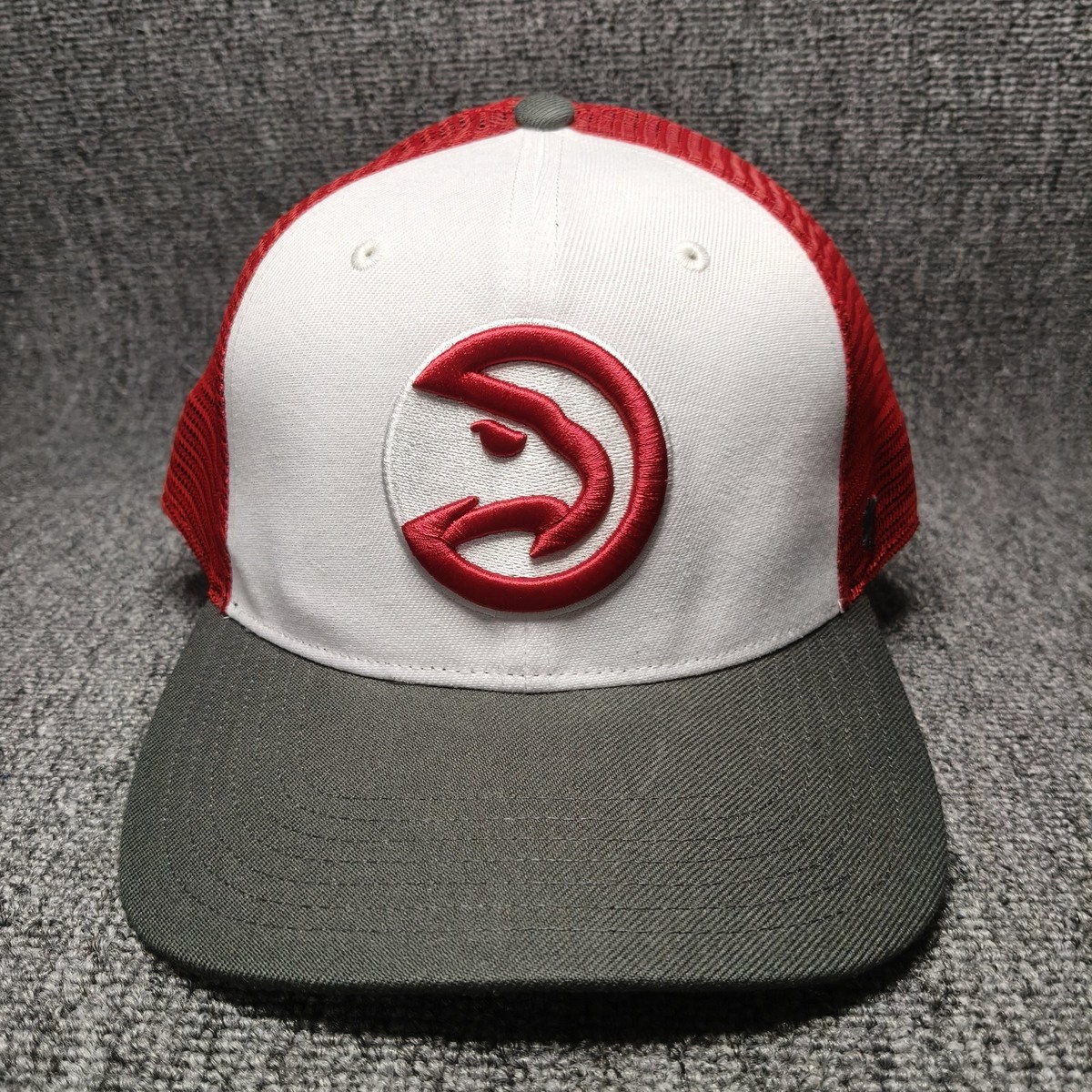 '47 Brand Atlanta Hawks Trucker Hat White Red Gray Snapback NBA Cap