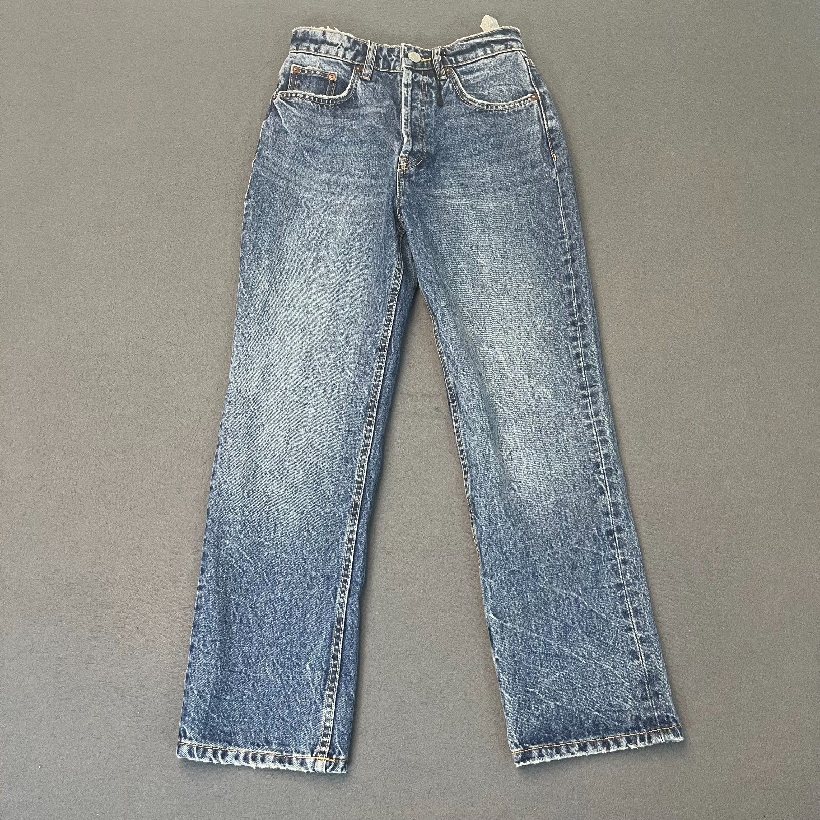 Zara Jeans Women's Size 2 High-Rise Ankle Length Straight Jeans 100% Cotton NWT