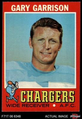 1971 Topps #172 Gary Garrison Chargers San Diego St 7 - NM