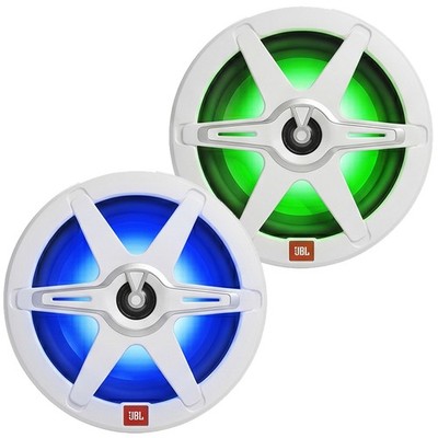 2x JBL Club 82 8'' 450 Watt Max 2-Way Marine RGB LED Speakers w/Grilles