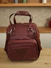 NEW WT OXBLOOD MAROON GUESS DESIGNER DIAPER BAG BACKPACK LOGO PORTINI TRAVEL
