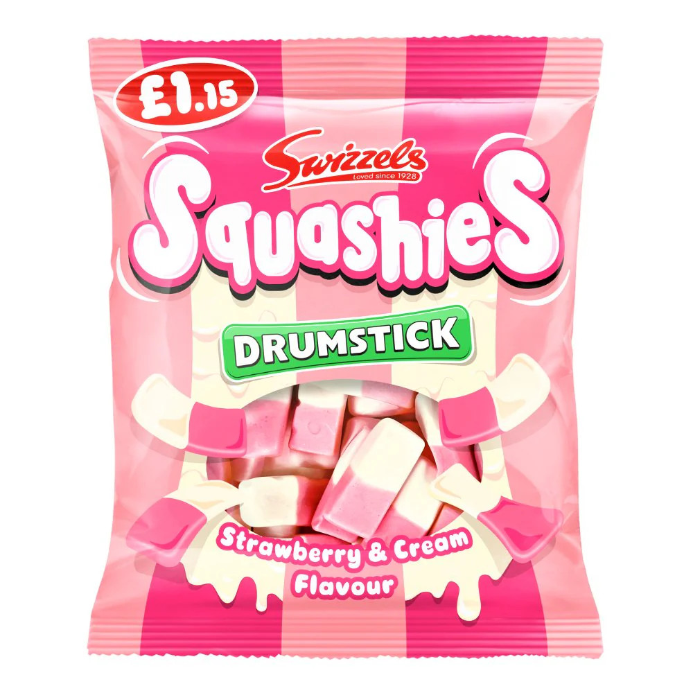 Swizzels Drumstick Squashies Strawberry & Cream Share Bag 120g
