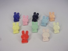 10 x Baby Rabbit Bunny Novelty Buttons Sewing Knits 17mm Choice Of Colour