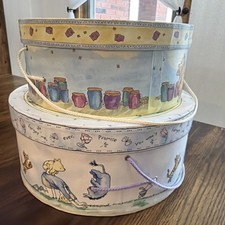 Classic Winnie the Pooh Set Of 2 Hat Boxes, Great Condition