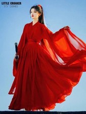 Chinese Traditional Folk Dance Costume Hanfu Swordsman Cosplay Outfit Tang