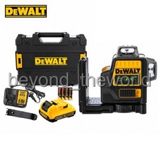DeWALT DCE089D1G Self Levelling Cross Line Laser 10.8V Green Beam x3 360°
