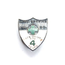 Mass Bonding Insurance Company Pin Safe Driver 4 Years Award Vintage