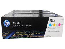 HP CF371AM 128A Tri-Pack Color Toner CMY 1.3k ea.