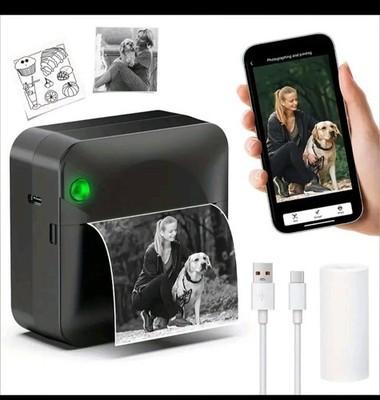 Bluetooth Mini Drucker Pocket Printer für Smartphone Inkless Handy Thermodrucker