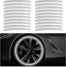 20 PCS Silver Car Wheel Reflective Stickers, Anti-Scratch Night Color: Silver