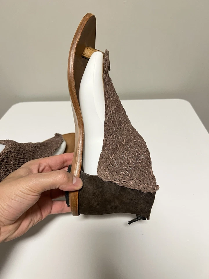 Cydwoq handgefertigte Vintage braune gewebte Dion Boho Sandalen Damen US 12 EU 42 - Bild 2 von 4