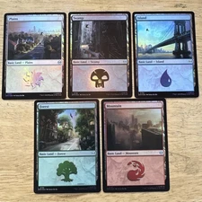 MTG Spiderman basic lands foil full set non-full