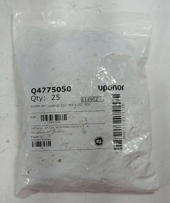 25 NEW UPONOR Q4775050 ½  MALExMALE PROPEX COUPLINGS NNB ***MAKE OFFER***