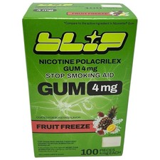 Blip 4mg Nicotine Gum Stop Smoking Compare To Nicorette Polacrilex Fruit Freeze