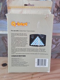 Q*bert ~ Coleco Vision game Parker Bros. Complete in box w Manual - Tested 
