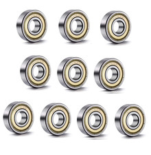 608 ZZ Ball Bearings 10Pcs , 608ZZ Metal Double Shielded Miniature Deep Groove S