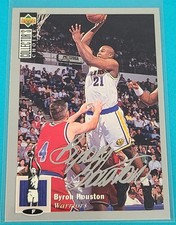1994  Collector's Choice Silver Signatures #61 Byron Houston Basketball Card I5