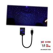 Portable USB Car Ceiling Light with Sound Activated LEDs - Romantic Violet Blue