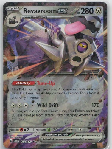 Revavroom ex 156/197 Double Rare Obsidian Flames Pokemon Holo Near Mint