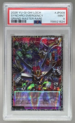 PSA 9 SYNCHRO EMERGENCY 2026 Yu-Gi-Oh! LOCH Grand Master Rare #d /100 JP009