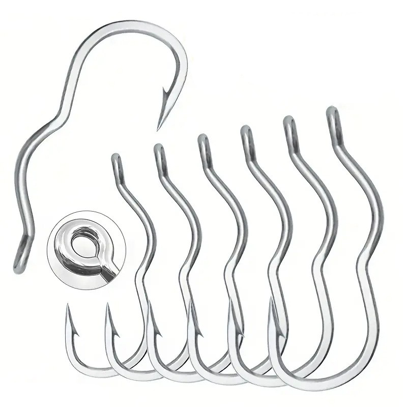 automatic fishing hooks GRFIT 3-20pcs Fishing Hook Trigger Stainless Steel Spring Fishhook Bait Catch Ejection Catapult Fish Hooks (Color : 3pcs Black) : Sports & Outdoors three super sharp power points Sensitive DIY HOOKSETTER for Trout,