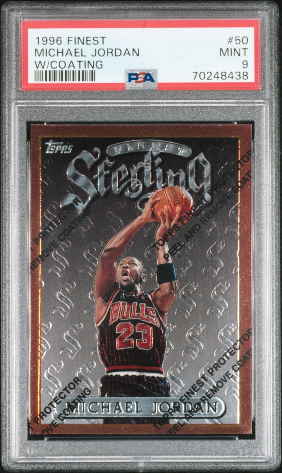 1996 Finest Michael Jordan #50 With Coating PSA 9 - Bulls