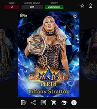 VIDEOGAME Topps WWE Slam 25 - CROWN JEWEL Predictions - TIFFANY STRATTON