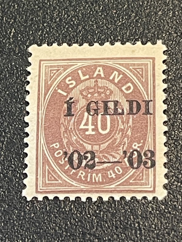 Iceland 32A mint/MNH 1902 Over Print edition Stamp