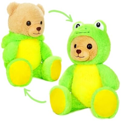 BRUBIES Teddy Frog - 10 Inch Teddy Bear in Frog Costume with Hood