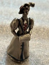 Hudson Pewter Villagers #4209 Emily With Hand Muff. EUC.