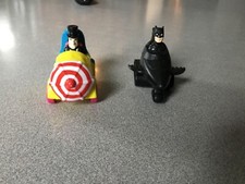 Vintage 1991 DC Comics Batman and Penguin in their Cars McDonald's Kid Meal Toy