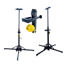 2Pc 13.12Ft Heavy Duty Crank Stand with Outriggers Hand-cranked Foldable Light