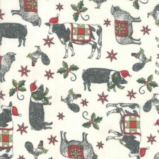 Homegrown Holidays By Deb Strain For Moda - Winter White Animal Mix 19941-11