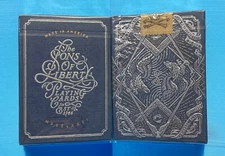Patriot Blue Sons of Liberty Playing Card Deck~Dan & Dave~Art of Play