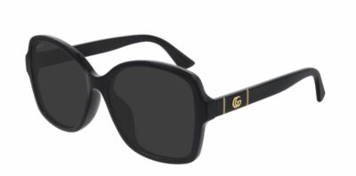 Gucci GG 0765SA 002 Black/Gray Butterfly Women Sunglasses | eBay