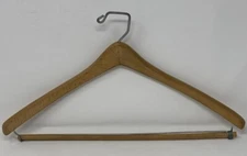 Wooden Hanger Suit Coat Pants Beige VTG