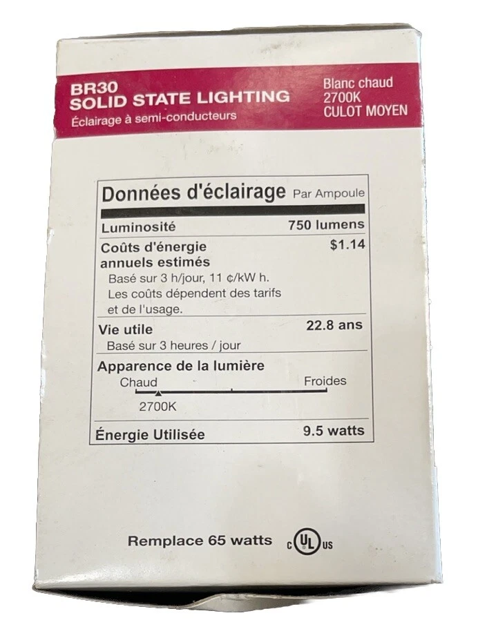 🔥(AN) 2 X Halco 80976 LED BR30 Flood 9.5W 2700K Dimmable Medium E26 Base - Image 4 of 4