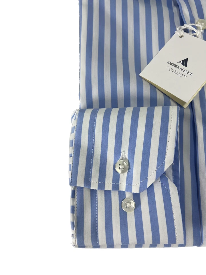 Camicia uomo Ardenti sartoriale rigato slim fit Art. Pimpi col. 1 Made in Italy - Immagine 4 di 4